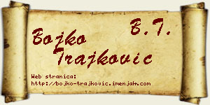 Bojko Trajković vizit kartica